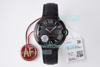 AF Factory Swiss Replica Ballon Bleu De Cartier Watch 42MM All Black